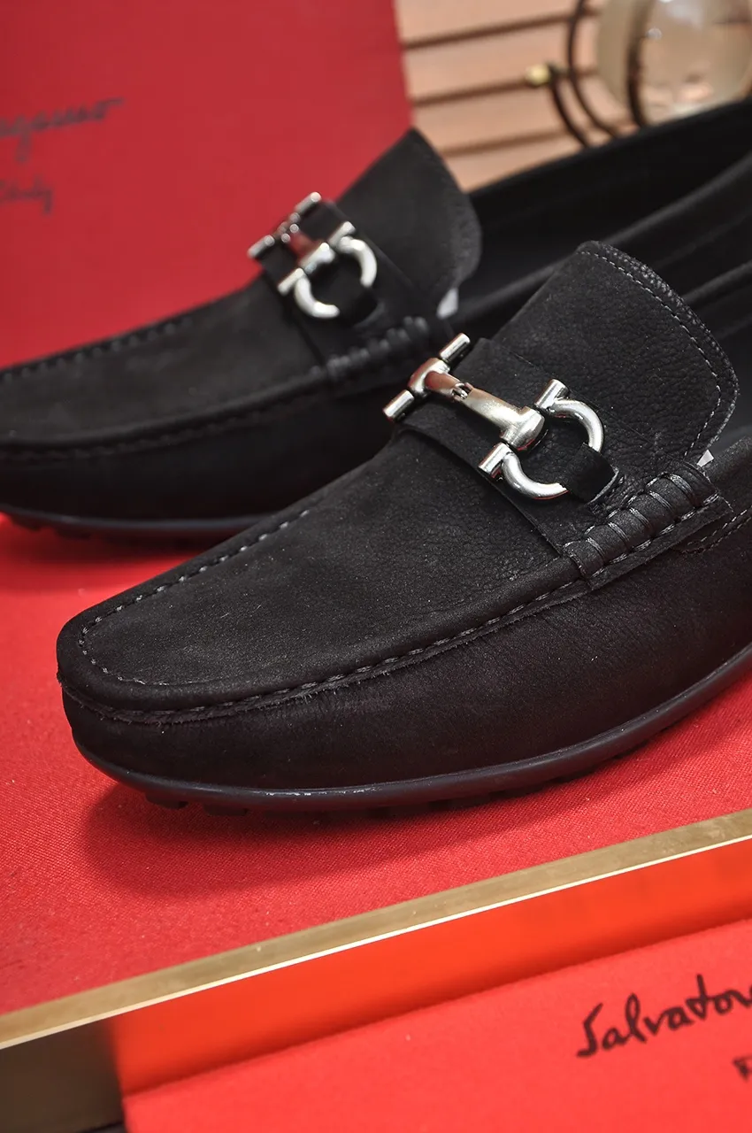Men's shoes 💰460💶 [Ferragamo/Ferragamo] The latest model in the counter. Original imported open-sided fine cowhide hand-woven + imported 🐂 cowhide + original luxury metal buckle + original combination outsole. No pressure in comparison 38--44🎉